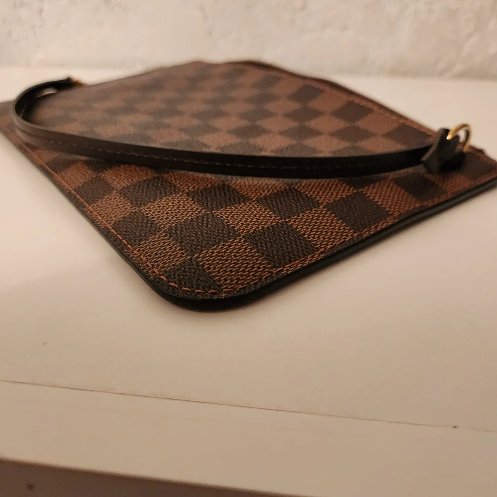 Louis Vuitton Damier Brown and Black Checkered Wristlet